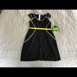 Express black & white business casual dress